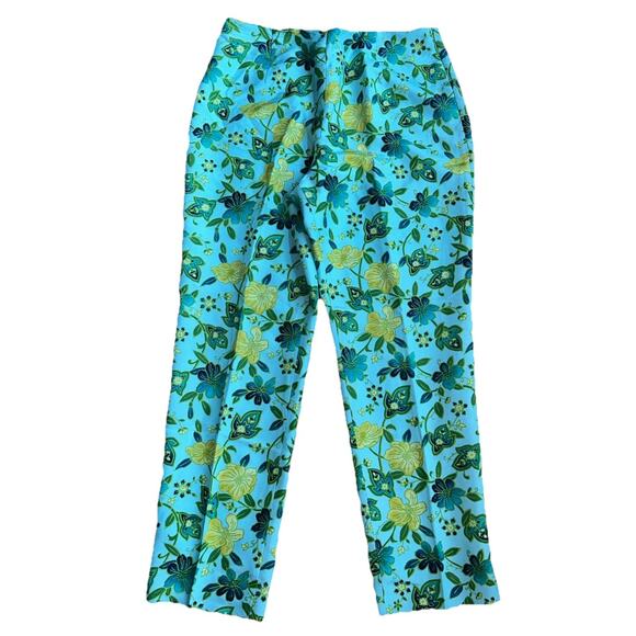 Ann Taylor Pants - Ann Taylor 100% Silk Floral Pants Sz 10 Boho Career Business Chic